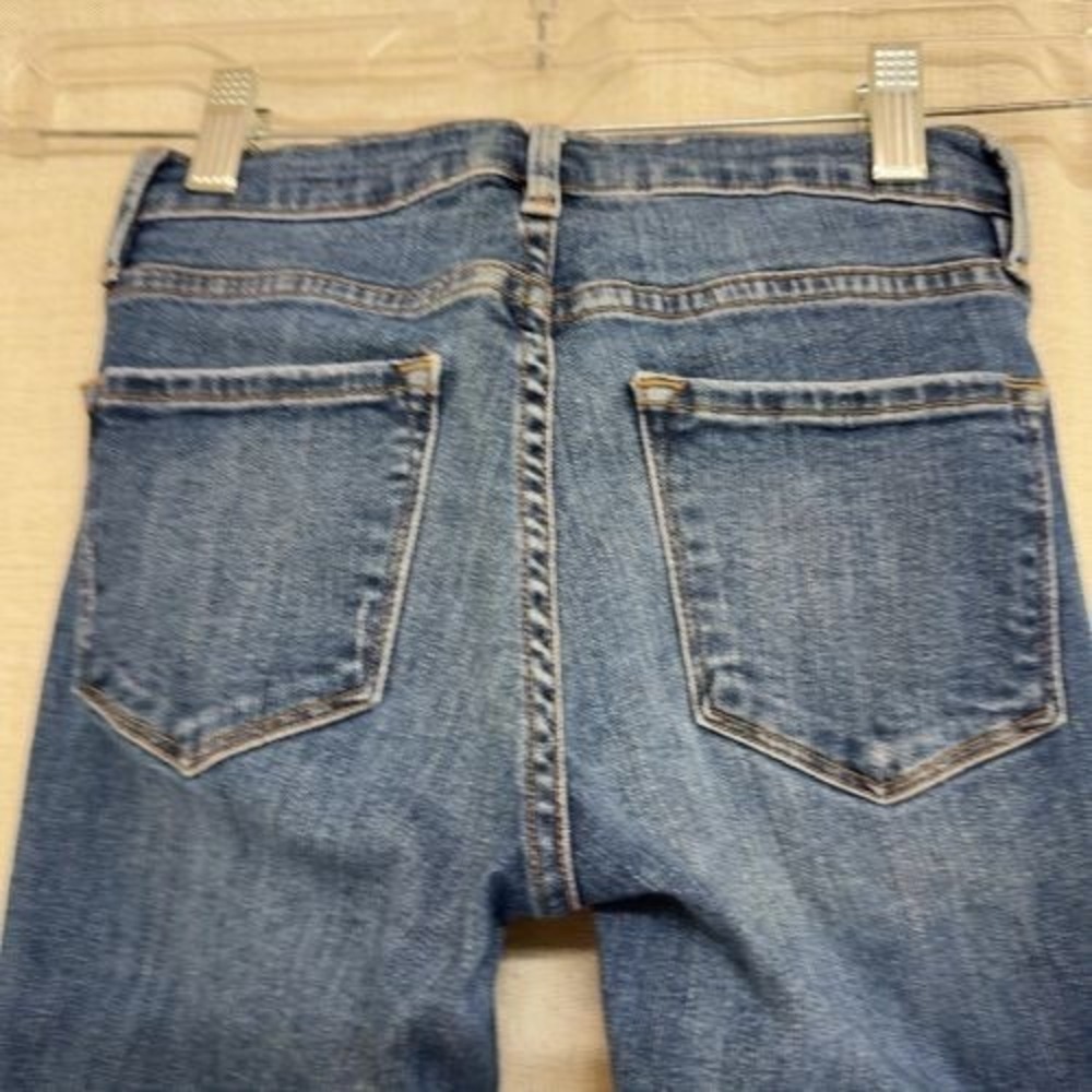 FRAME sz 24 Blue Forever Karlie Distressed Skinny Jeans Denim Pants - Picture 3 of 11